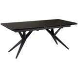 MID.YOU Esstisch Schwarz, Keramik, rechteckig, konisch, 95x76x180 cm ausziehbar, Esszimmer, Tische, Esstische, Esstische ausziehbar