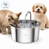 Caryota Automatischer Katzen Trinkbrunnen 3,2 L aus Edelstahl – Leise Trinkfontäne für Katzen und Hunde, BPA-frei & spülmaschinengeeignet