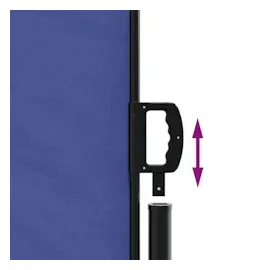 vidaXL Seitenmarkise 140 x 600 cm Blau Polyester
