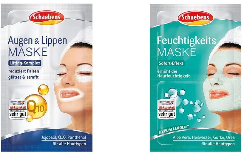 Schaebens Augen & Lippen Maske + Schaebens Feuchtigkeits Maske