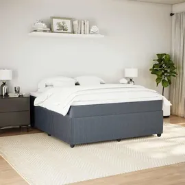vidaXL Boxspringbett 180 x 200 cm Dunkelgrau