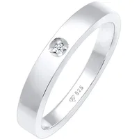 Elli DIAMONDS Ring Solitär Klassisch mit Diamant (0.015 ct.) in 925 Sterling Silber