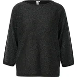 QS Pullover in Glitzeroptik Schwarz S