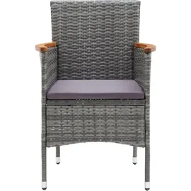 vidaXL Polyrattan Garten-Set 313100 9-tlg. grau