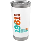 Seit Juni 1961 Jahr 1961 Retro 1961 Vintage 1961 Edition Doppelwandiger Edelstahl-Thermobecher