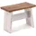 DESIGN DELIGHTS Hocker Altholz 40 x 31 x 25 cm Weiß/Mehrfarbig