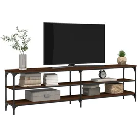 vidaXL TV-Schrank Braun Eiche 180x30x50 cm Holzwerkstoff und Metall