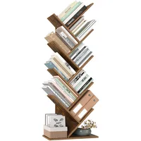 VASAGLE Bücherregal 9-stufiges Baumform 40 x 30 x 180 cm Braun