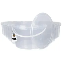 FixedByU Putzeimer Kunststoff 2 l rund Transparent Weiß
