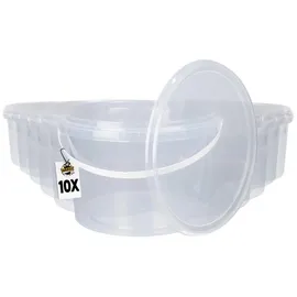 FixedByU Putzeimer Kunststoff 2 l rund Transparent Weiß