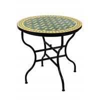 Marokkanischer Mosaiktisch Gartentisch Tisch Esstisch Garten Marokko Rund 80cm