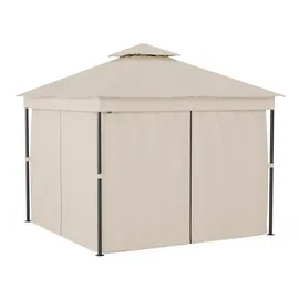 Blumfeldt Mondo Dual Pavillon 3 x 3 m inkl. Moskitonetz Beige