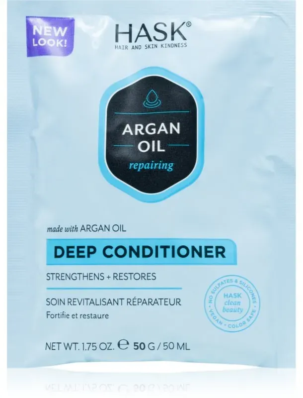 HASK Argan Oil regenerierender Conditioner mit Tiefenwirkung für trockenes und beschädigtes Haar 50 ml