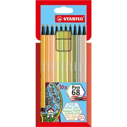 STABILO Premium-Filzstift  Pen 68 Soft colors, 10er Kartonetui