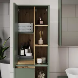 Vicco Viola Hochschrank 50 x 170 cm Grün/Anthrazit Spanplatte
