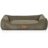 Knuffelwuff Hundebett Olivia Cord XXL 120 x 85cm Khaki