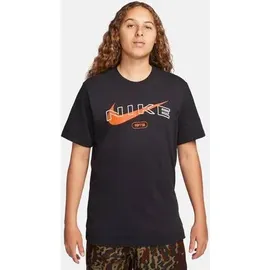 Nike T-Shirt CLUB - Schwarz,Orange,Weiß - L