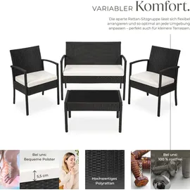 Tectake Sparta Set 4-tlg. schwarz