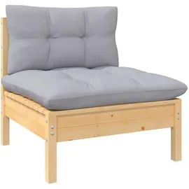 vidaXL Loungesofa 2-Sitzer grau