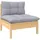 vidaXL Loungesofa 2-Sitzer grau