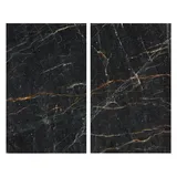 Wenko Herdabdeckplatten-Set 30x52 cm schwarz
