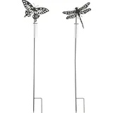 Mica decorations Gartenstecker Regenmesser 118 cm Schwarz