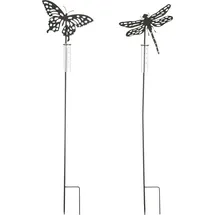 Mica decorations Gartenstecker Regenmesser 118 cm Schwarz