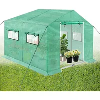 JOIEYOU Gewächshaus 3x2x2m Gewächs Häuser 6m2 Foliengewächshaus Stabil mit Seitenwände Fenster Rollbar Winterfest PE-Gewebe Tomatenhaus für Tomaten Balkon Garten