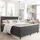 vidaXL Boxspringbett 180 x 200 cm Dunkelgrau