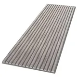 HPFloor Akustik Wandpaneele | Furnierte MDF Lamellen mit Eichenfurnier | Wandverkleidung zur Schalldämmung & Schallschutz | 240 x 60 cm | 21 mm stark | Grau