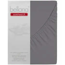 bellana jersey Spannbettlaken Jersey 90 x 100 - 100 x 120 cm grau