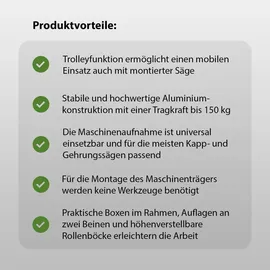 Trutzholm Untergestell Für Kappsägen Gehrungssägen Kappzugsägen Mobil Universal Mit Rädern