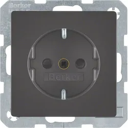 Berker 47236086 Steckdose SCHUKO mit erhöhtem Berührungsschutz Q.1/Q.3 anthrazit samt