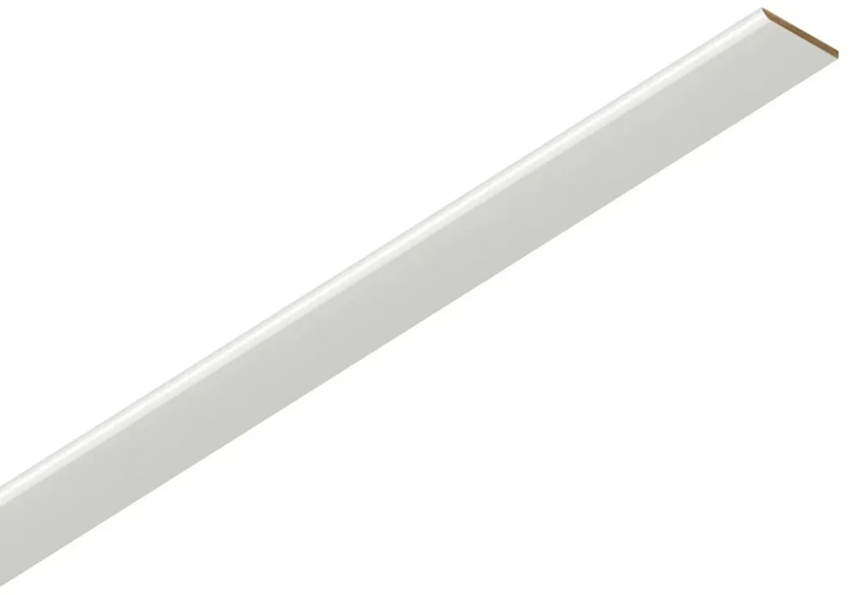 ter Hürne Leisten Gehrungsabdeckleiste Uni glanzweiß GAL 25 Dekor 2400x25x2 mm
