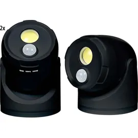 NORTHPOINT LED Batterie Spot Strahler 2er-Set Außenleuchte Flutlicht mit Bewegungsmelder