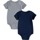 Levi's Kurzarmbody LEVI'S KIDS "BATWING 2PK BODYSUIT", Jungen, Gr. 1 (62/68), N-Gr, blau (grau, meliert, blau), Jersey, Obermaterial: 60% Baumwolle, 40% Polyester, bedruckt, Basic, amerikanischer Ausschnitt, Bodys, UNISEX von Levi's Kids für Babys
