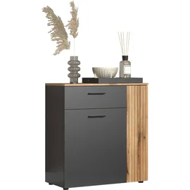 trendteam Esteban 80 x 86 x 38 cm Anthrazit/Evoke Eiche