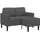 vidaXL 2-Sitzer-Sofa mit Chaiselongue L-Form Dunkelgrau 125 cm Leinen