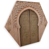 wall-art Holzbild »Marokkanische Tür Holzbild«, (1 St., Dekorativer Kunstdruck), vintage Holzschild, braun