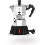 Bialetti Moka Elettrika 2 Tassen Silber/Schwarz