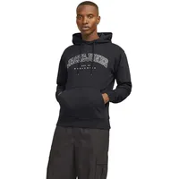 JACK & JONES Caleb Varsity Kapuzenpullover Black L