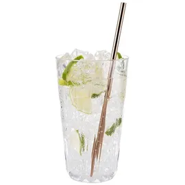 APS Trinkhalme Edelstahl kupfer inkl. Reinigungsbürste