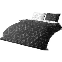 Traumschlaf Bettwäsche West schwarz 200 x 220 cm + 2 x 80 x 80 cm