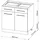 Vicco Schubladenschrank Fame-Line 80 x 60 x 82 cm Grau