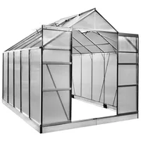 Brast Gewächshaus Aluminium Grau 6 mm 7,75 m2