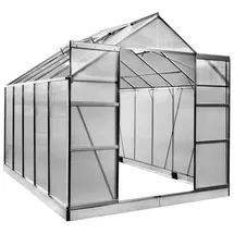 BRAST Gewächshaus Aluminium Grau 6 mm 7,75 m2