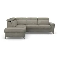 sit&more Ecksofa Scarlett L-Form, inklusive Kopfteilverstellung, wahlweise mit Bettfunktion, Bettkasten grau
