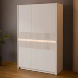Forte Highboard 95,3 x 146,7 x 41,5 cm Beige / Khaki