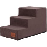 Hobbydog Hundetreppe, Savoy, In Zwei Größen,Antirutsch,Beständig M(3 Stufen 50x30x30cm), Braun