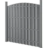 [neu.holz] WPC Lamellenzaun 180 x 193 cm Grau